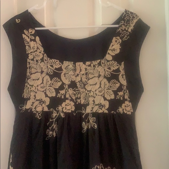 J.Crew Mirabel Black Ivory Embroidered Dress Sz 6 - Picture 6 of 10